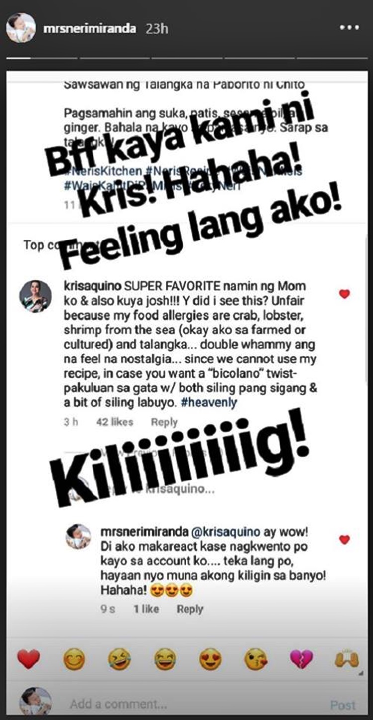 Kris Aquino Reacts