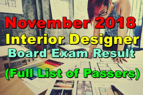 Interior Designer Board Exam Result