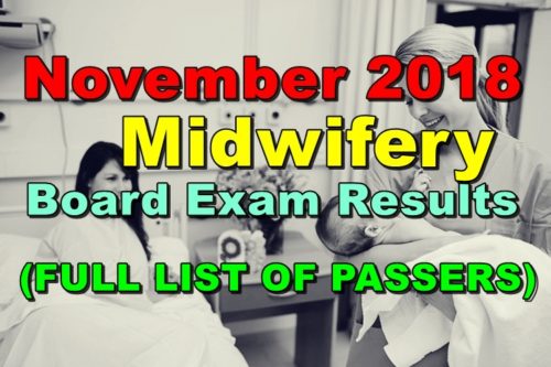 Midwifery Board Exam Result