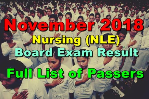 Nursing Board Exam Result (NLE)