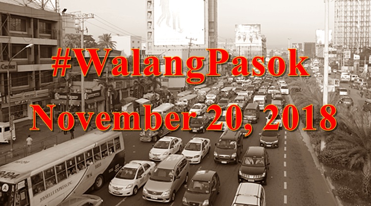 November 20, 2018 walang pasok