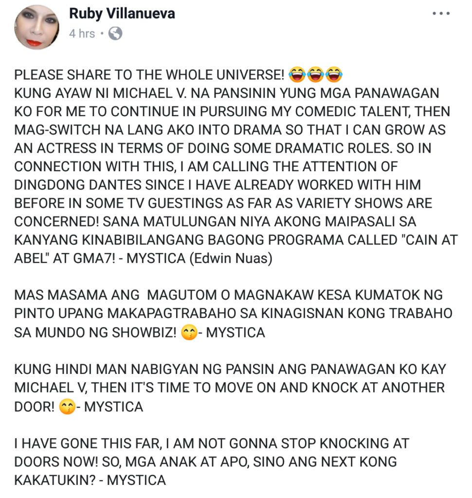 Mystica calls out to Dingdong Dantes