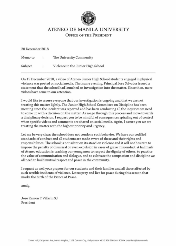Official Statement