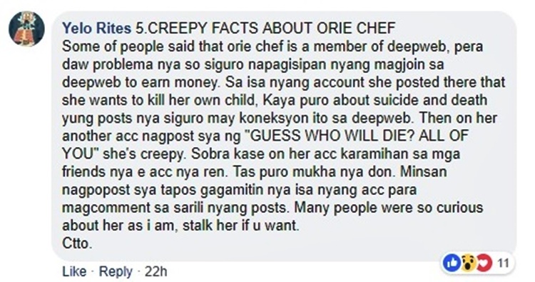 Orie Chef Creepy Theories
