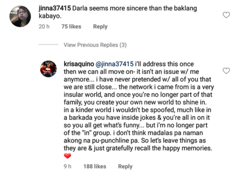 Kris Aquino Response Over Netizen's 