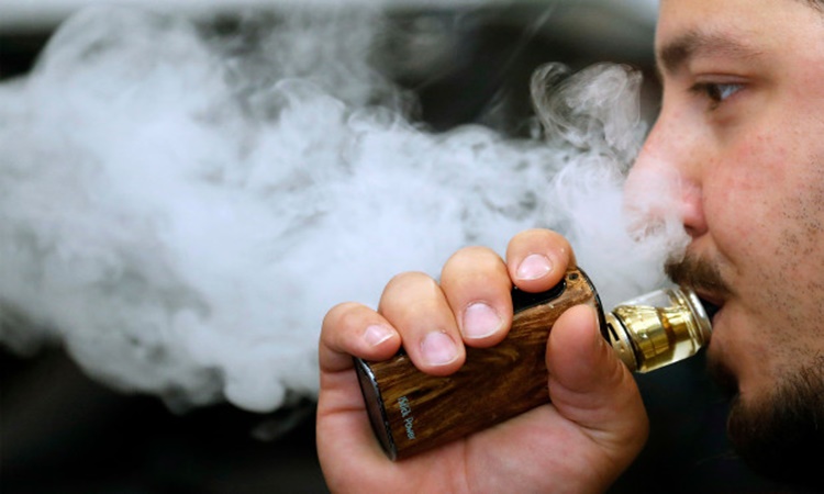 Man Vaping