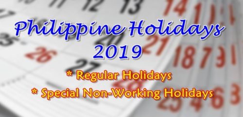 Philippine Holidays 2019