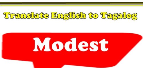 Translate English To Tagalog Modest