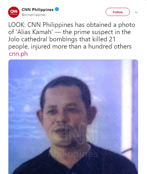 Jolo Church Prime Suspect