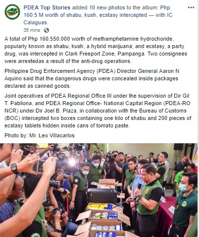 PDEA Seizes Drugs