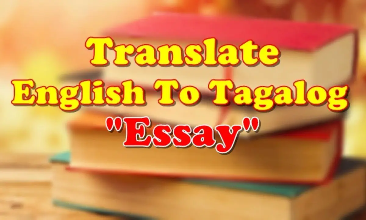 essay in tagalog translation