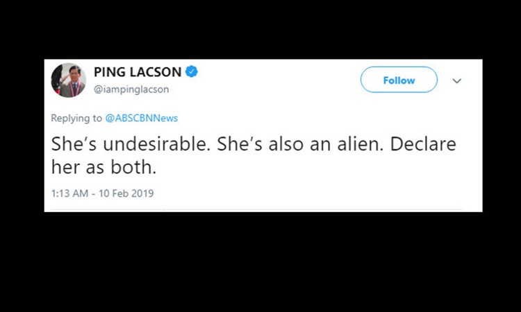 Government Officials Ping Lacson