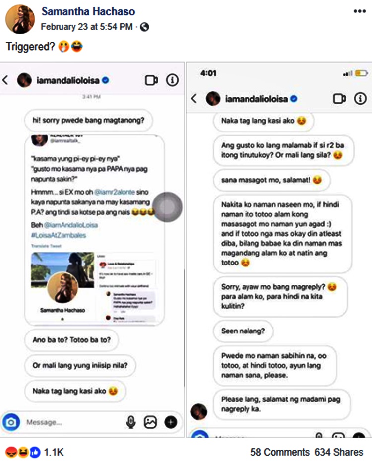 Loisa Andalio Confronts