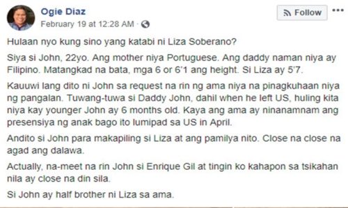 Liza Soberano Welcomes Filipino Portuguese Half Brother Netizens React