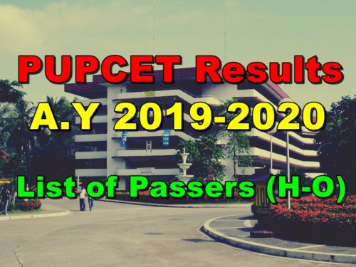 PUPCET Results