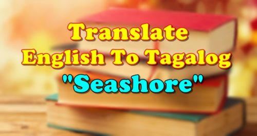 Translate English To Tagalog Seashore
