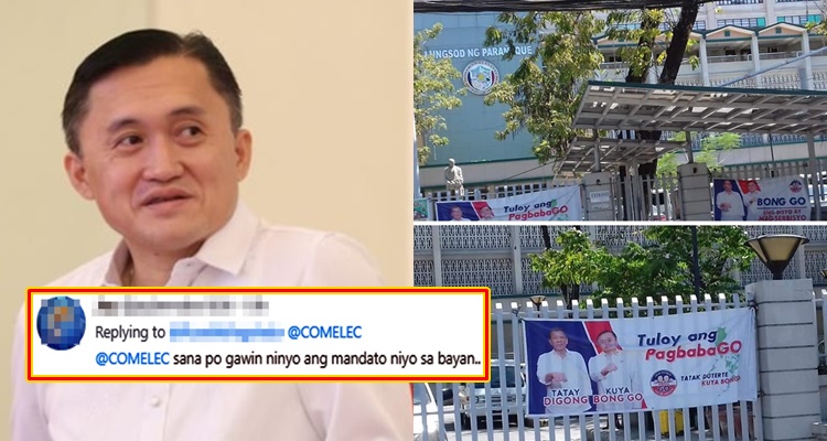 Bong Go Posters In Front Of Parañaque City Hall Criticized By Netizens 