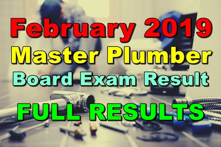 Master Plumber Board Exam Result