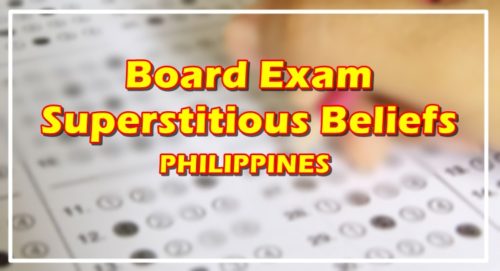 Board Exam Superstitious Beliefs Philippines