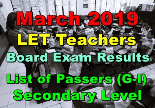 LET Teachers Board Exam Results