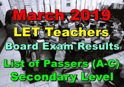 LET Teachers Board Exam Results