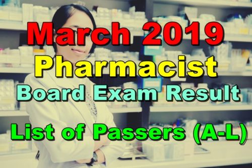 Pharmacist Board Exam Result