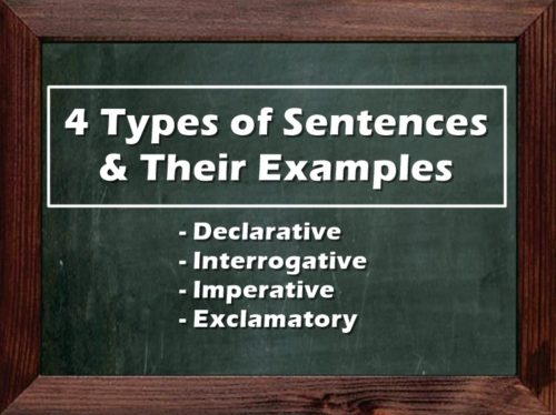 KINDS OF SENTENCES: List of 4 Kinds of Sentences & Their Examples