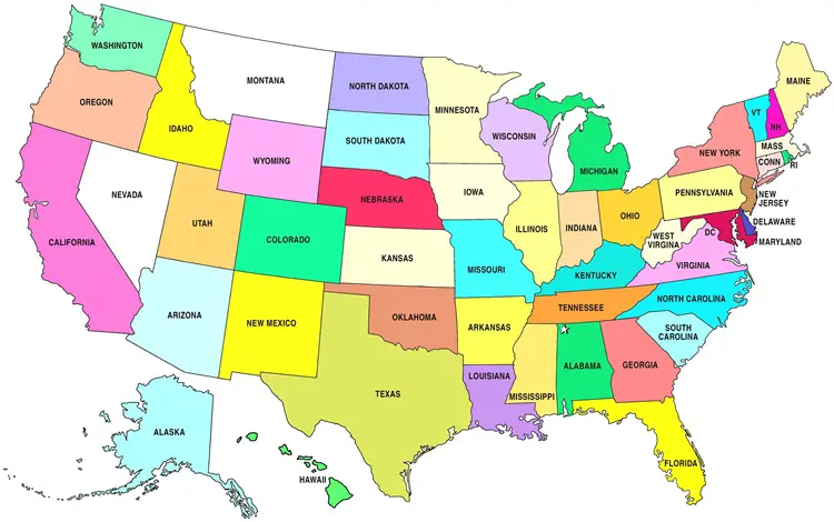 Us Abbreviations List Of Abbreviations Of 50 States In United States