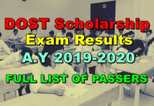 DOST Scholarship Exam Results