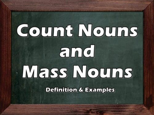 Count Nouns, Mass Nouns