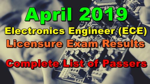 April 2019 Electronics Engineer