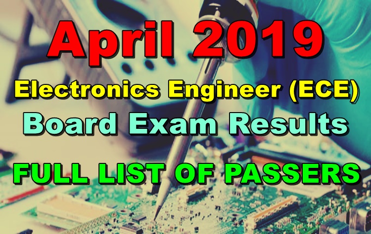 Electronics Engineer (ECE) Board Exam Results April 2019