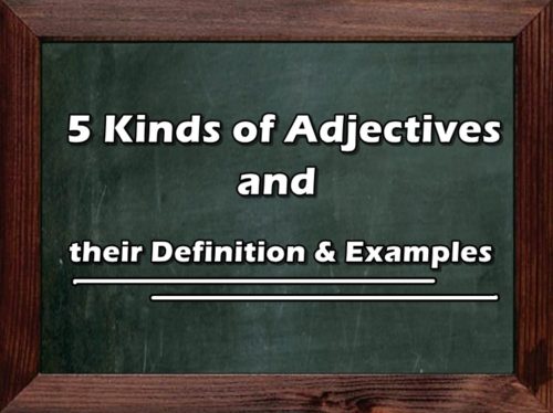 Kinds of Adjectives