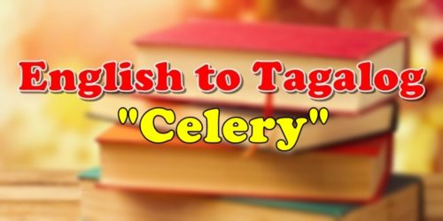 Translate English To Tagalog Celery