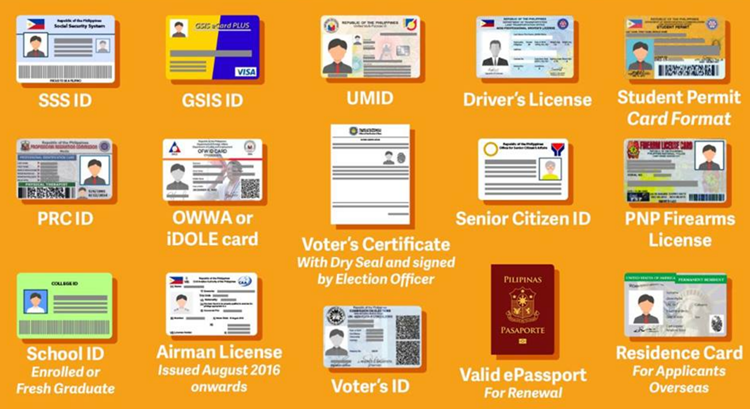 list of valid id in the philippines primary and secondary