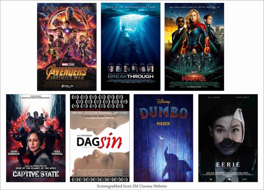 SM Cinema Showing Movies Today April 22, 2019