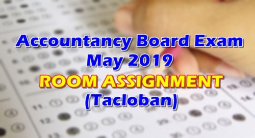 Accountancy Board Exam May 2019 Room Assignment