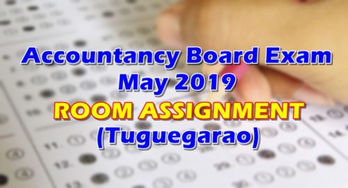 Accountancy Board Exam May 2019 Room Assignment
