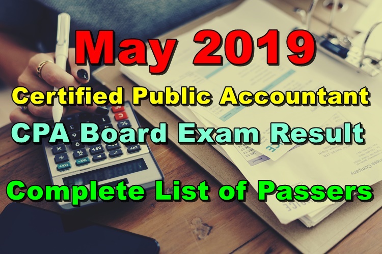 CPA Board Exam Result May 2019 – FULL LIST OF PASSERS