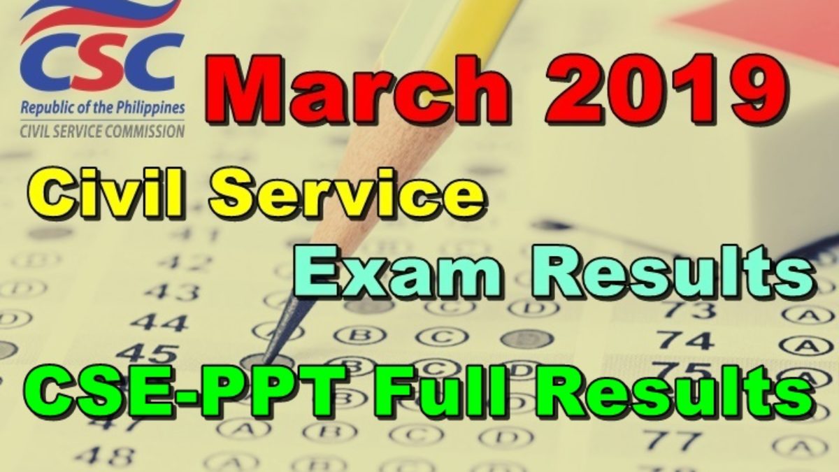 Cse Ppt Results Civil Service Exam List Of Passers March 19