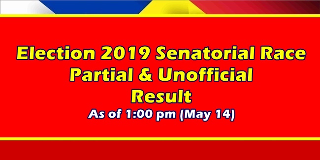 Election 2019 Senatorial Race Partial & Unofficial Result