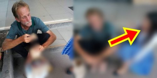 Students give food to american 1