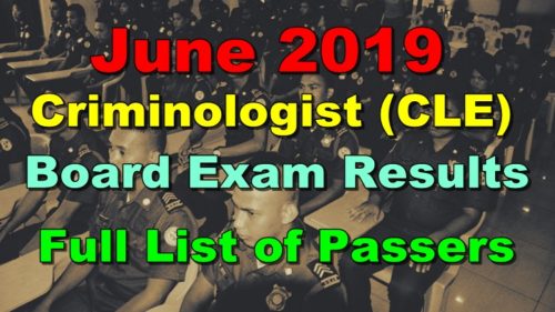 Criminologist Board Exam Results June CLE Full List Of Passers