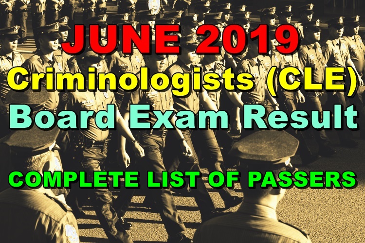 Criminology Board Exam Result June Complete List Of Passers