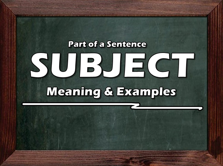 SUBJECT Meaning Of "Subject" In Sentence & Its Examples