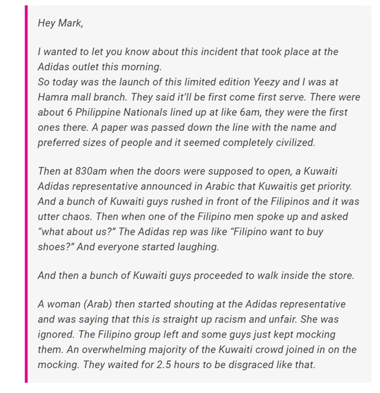 Adidas Representative