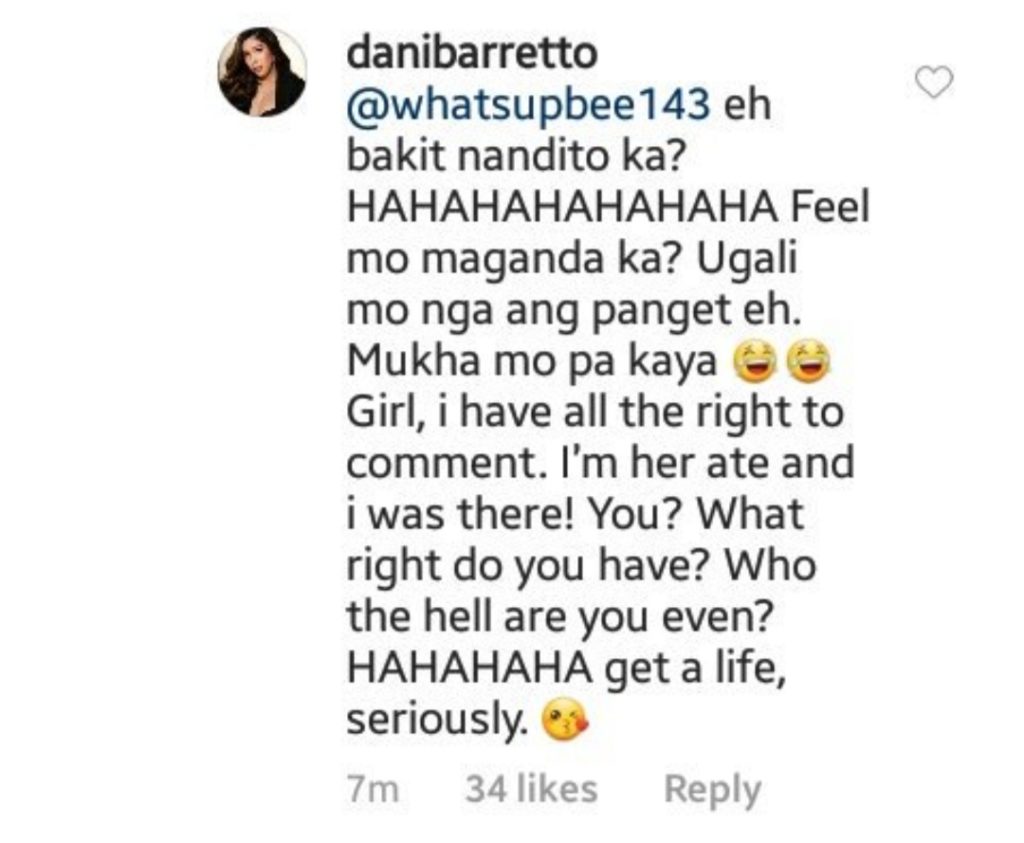 Dani Barretto Reacts