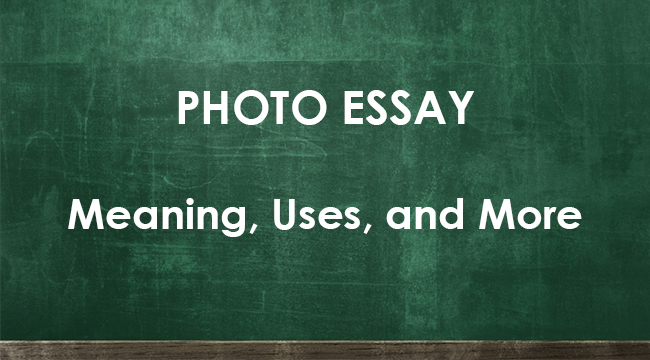 what is the importance of photo essay