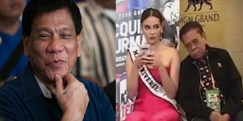 Rodrigo Roa Duterte reaction Catriona Gray & Chavit Singson Video