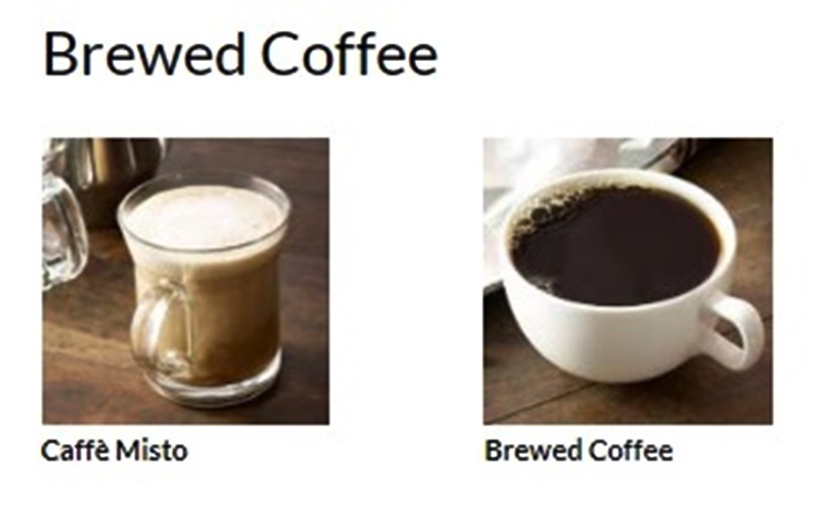 Starbucks Menu List